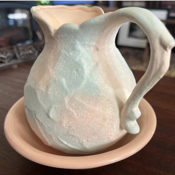 Vintage Ceramic Pitcher & Basin, Hand Decorated Vase - Picture 5 of 9